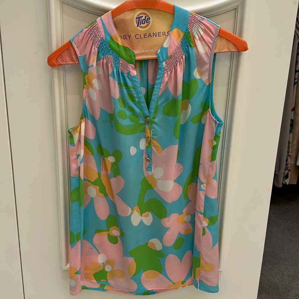Lilly Pulitzer sleeveless silk top